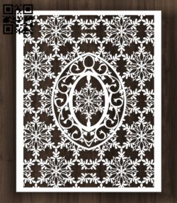 Design pattern screen panel E0012233 file cdr and dxf free vector download for laser cut CNC