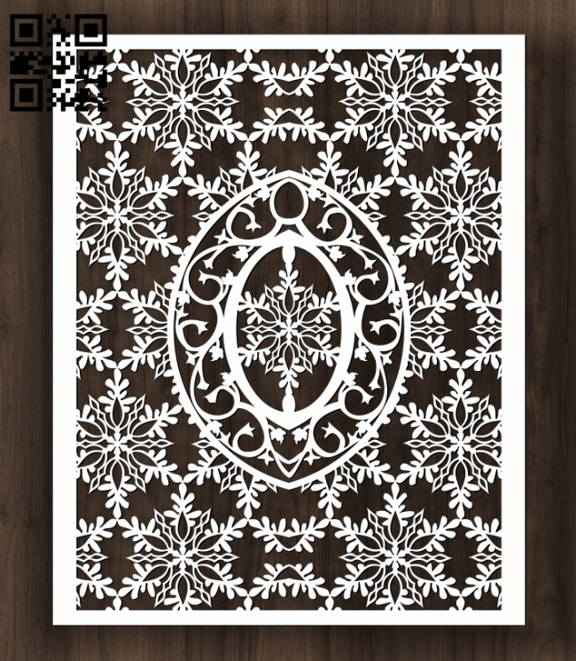 Design pattern screen panel E0012233 file cdr and dxf free vector download for laser cut CNC