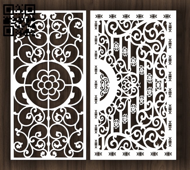 Design pattern screen panel E0012234 file cdr and dxf free vector download for laser cut CNC