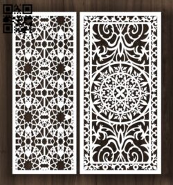 Design pattern screen panel E0012235 file cdr and dxf free vector download for laser cut CNC
