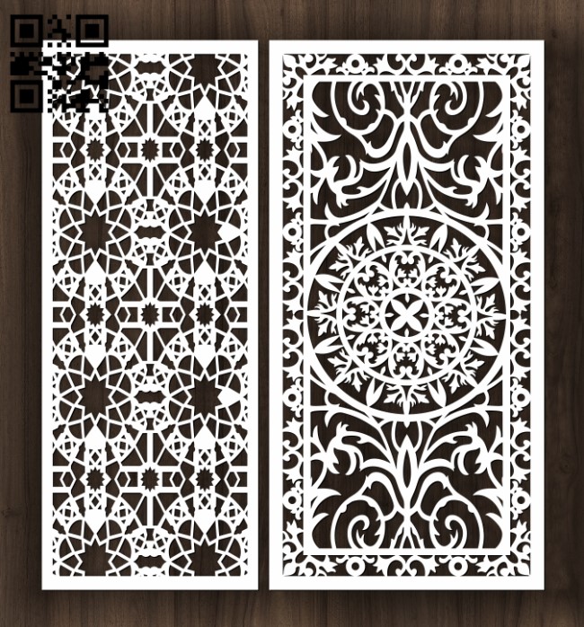 Design pattern screen panel E0012235 file cdr and dxf free vector download for laser cut CNC