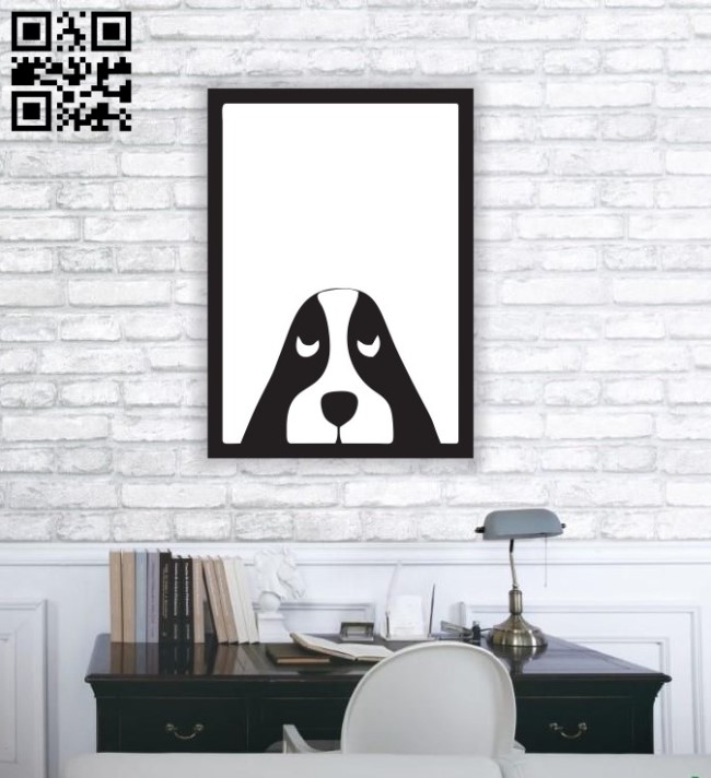 Dog murals E0012115 file cdr and dxf free vector download for laser cut plasma