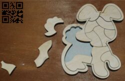 Dog puzzle E0012038 file cdr and dxf free vector download for laser cut