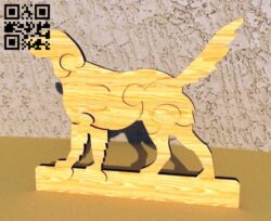 Dog puzzle E0012177 file cdr and dxf free vector download for laser cut