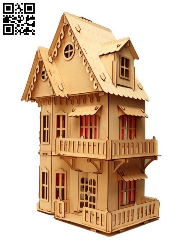 Dollhouse E0012072 file cdr and dxf free vector download for laser cut
