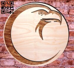 Eagle head E0012018 file cdr and dxf free vector download for laser engraving machines