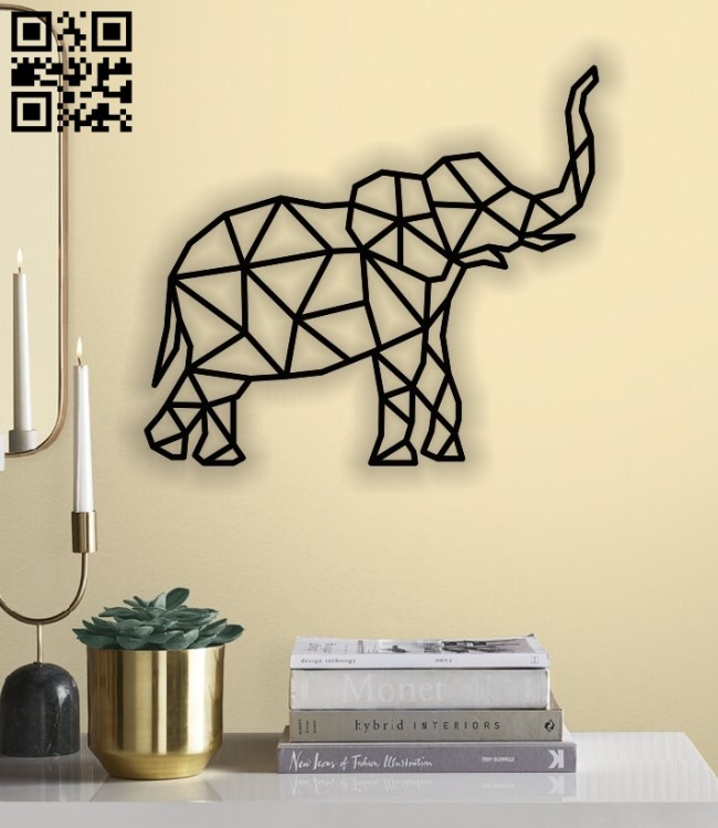 Elephant E0012191 file cdr and dxf free vector download for laser cut plasma