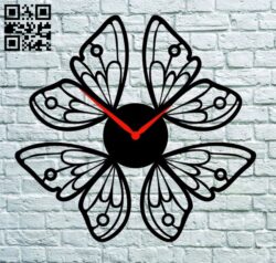 Flower clock E0012040 file cdr and dxf free vector download for laser cut