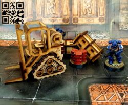 Forklift and box E0012017 file cdr and dxf free vector download for laser cut