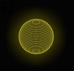 3D illusion led lamp Globular E0011976 file cdr and dxf free vector download for laser engraving machines