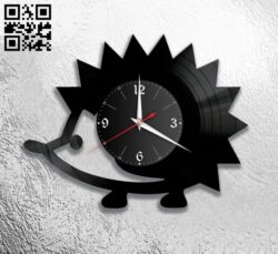Hedgehog clock E0012181 file cdr and dxf free vector download for laser cut
