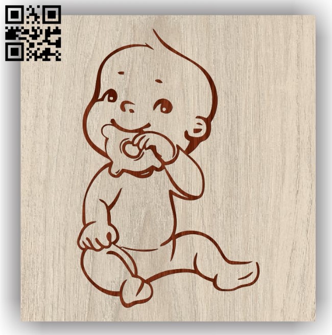 Lovely baby E0012033 file cdr and dxf free vector download for laser engraving machines