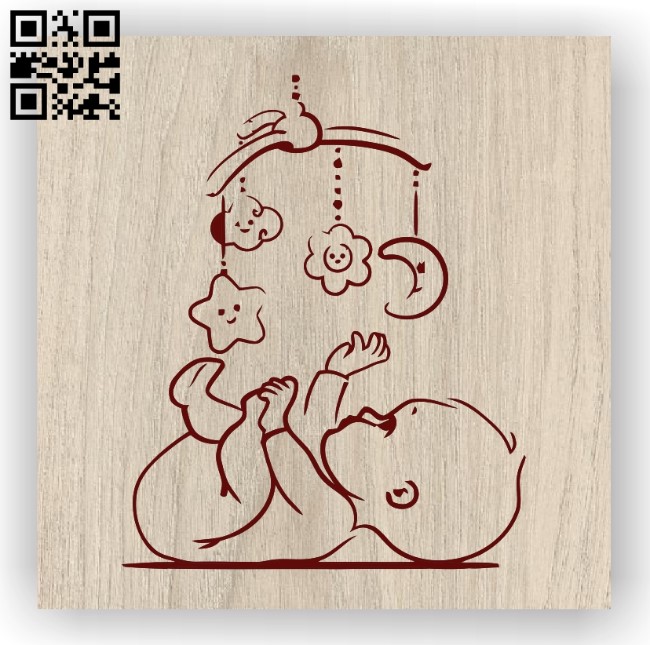 Lovely baby with toys E0012030 file cdr and dxf free vector download for laser engraving machines