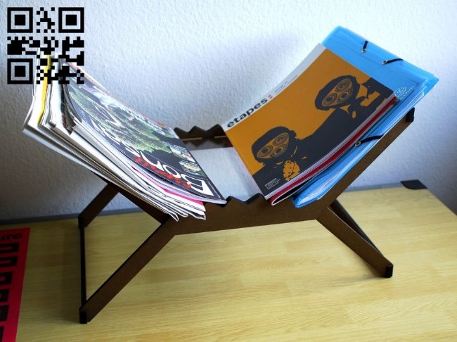 Magazine rack E0011966 file cdr and dxf free vector download for Laser cut