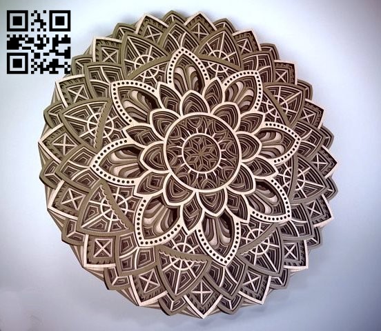Multilayer Mandala E0012229 file cdr and dxf free vector download for laser cut