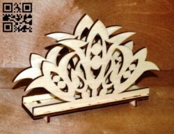Napkin holder E0012122 file cdr and dxf free vector download for laser cut
