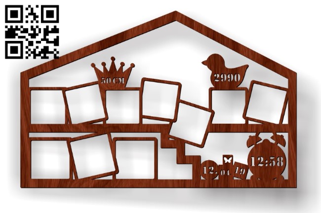 Photo frames E0012053 file cdr and dxf free vector download for laser cut