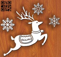 Reindeer E0012002 file cdr and dxf free vector download for laser cut