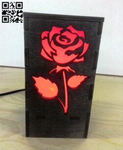 Rose light E0011975 file cdr and dxf free vector download for laser cut