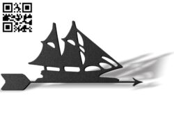 Sailboat weather wind vane E0012110 file cdr and dxf free vector download for laser cut plasma