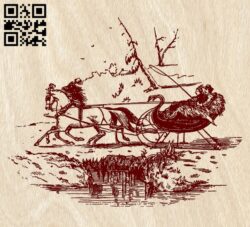Sleigh E0012144 file cdr and dxf free vector download for laser engraving machines