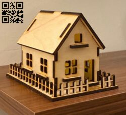 Small house E0012151 file cdr and dxf free vector download for laser cut