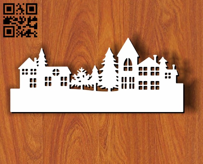 Small houses E0012127 file cdr and dxf free vector download for laser cut plasma