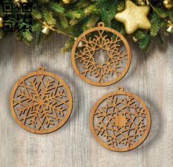 Snowflakes E0012008 file cdr and dxf free vector download for laser cut