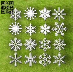 Snowflakes E0012172 file cdr and dxf free vector download for laser cut