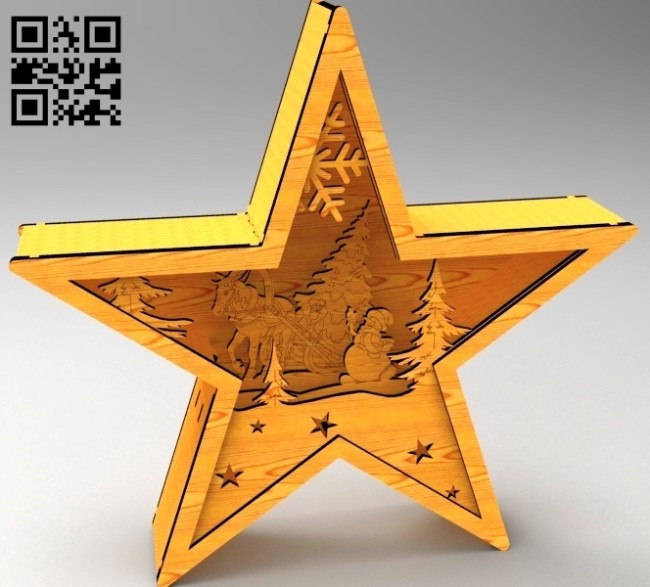 Star light E0012237 file cdr and dxf free vector download for laser cut