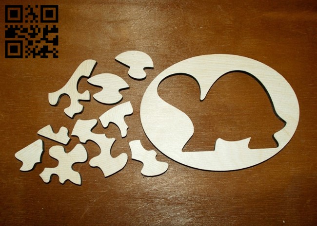 Turtle puzzle E0012037 file cdr and dxf free vector download for laser cut