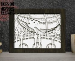 Whale light box E0012231file cdr and dxf free vector download for laser cut