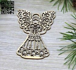 Angel Christmas toy E0012398 file cdr and dxf free vector download for laser cut