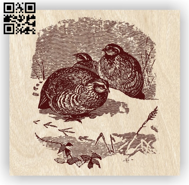 Birds with winter E0012469 file cdr and dxf free vector download for laser engraving machines
