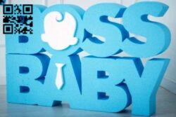 Boss baby E0012261 file cdr and dxf free vector download for laser cut