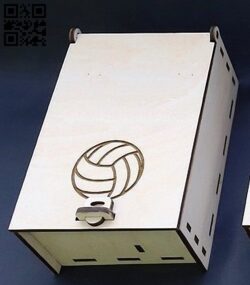 Box for a small bottle E0012497 file cdr and dxf free vector download for laser cut