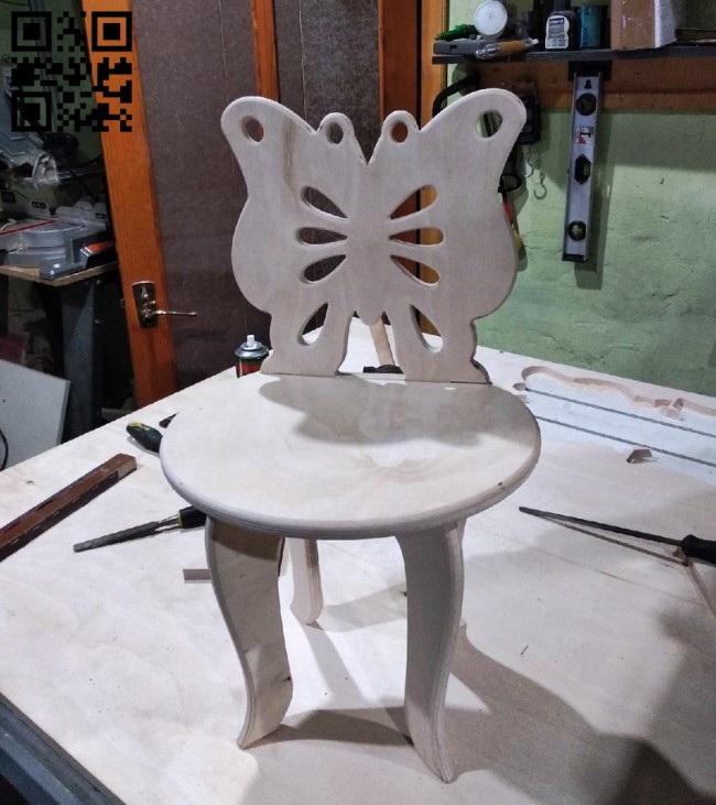 Butterfly stool E0012542 file cdr and dxf free vector download for laser cut