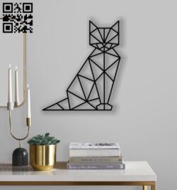 Cat Mural E0012452 file cdr and dxf free vector download for laser cut plasma