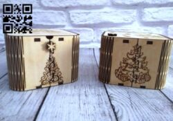 Christmas box E0012265 file cdr and dxf free vector download for laser cut