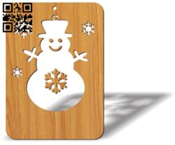 Christmas card E0012487 file cdr and dxf free vector download for laser cut