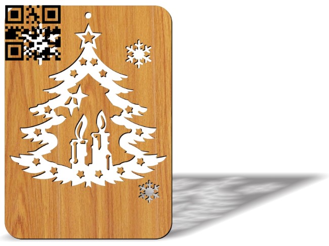 Christmas card E0012488 file cdr and dxf free vector download for laser cut