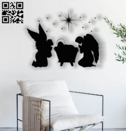 Christmas picture E0012341 file cdr and dxf free vector download for laser engraving machines