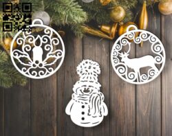 Christmas toys E0012383 file cdr and dxf free vector download for laser cut