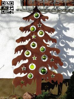 Christmas tree E0012344 file cdr and dxf free vector download for laser cut