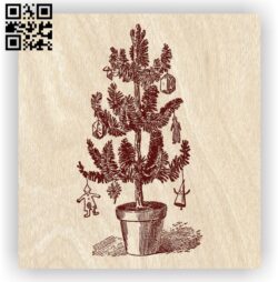 Christmas tree E0012470 file cdr and dxf free vector download for laser engraving machines