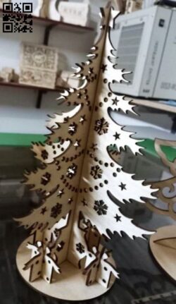 Christmas tree E0012514 file cdr and dxf free vector download for laser cut