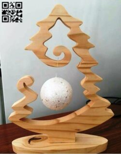 Christmas tree with balls E0012329 file cdr and dxf free vector download for Laser cut