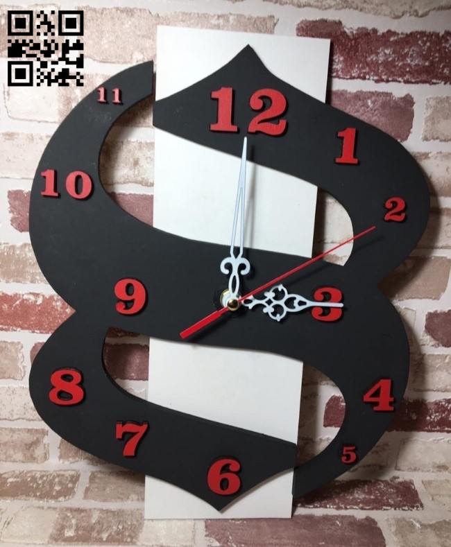 Clock E0012253 file cdr and dxf free vector download for laser cut