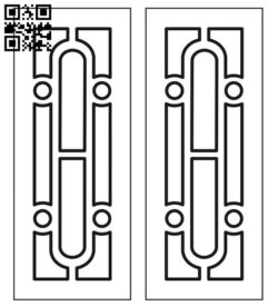 Design pattern door E0012287 file cdr and dxf free vector download for laser cut cnc