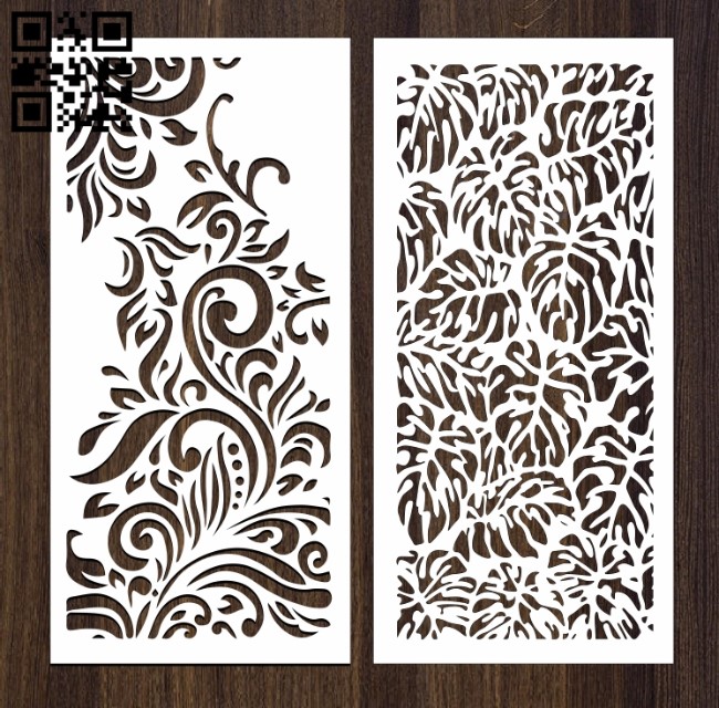 Design pattern screen panel E0012347 file cdr and dxf free vector download for laser cut cnc